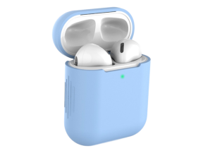 Silicone Cover til AirPods Serie 1 / 2 -Lyseblå