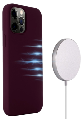Silikone Cover til iPhone 12 / 12 Pro med MagSafe-Lilla