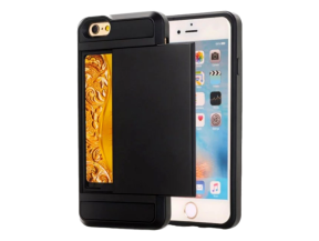 Slide Kortholder Cover til iPhone 7 / 8 / SE (2020)-Sort
