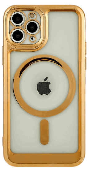 Color Silikone Cover med MagSafe til iPhone 11 Pro Max-Guld