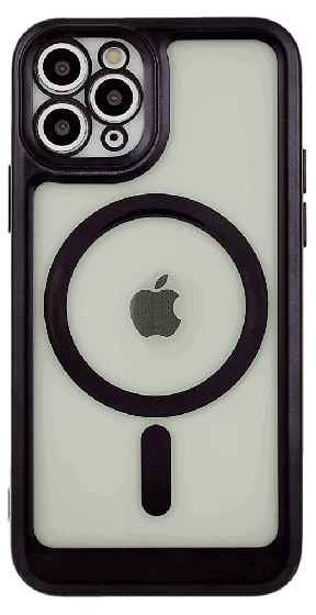 Color Silikone Cover med MagSafe til iPhone 11 Pro-Sort