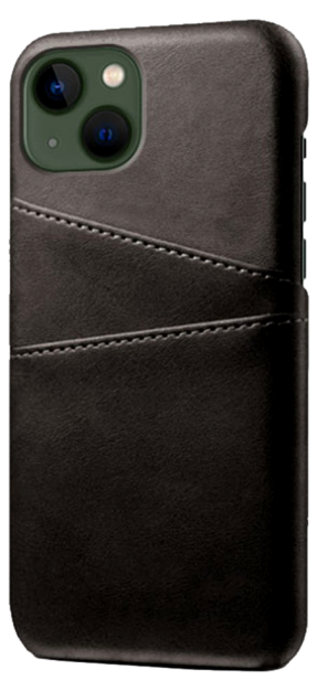 Guni Læder Cover med Kortholder til iPhone 14 Plus-Sort