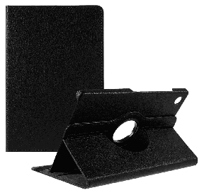 Samsung Galaxy Tab A8 Litchi Læder Cover-Sort
