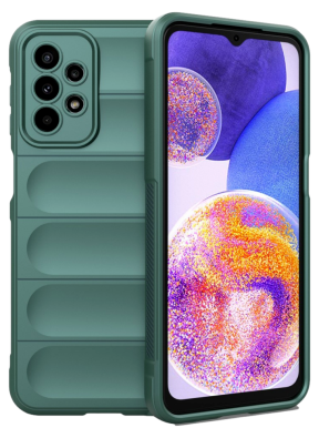 Wave Silikone Cover til Samsung Galaxy A23-Grøn
