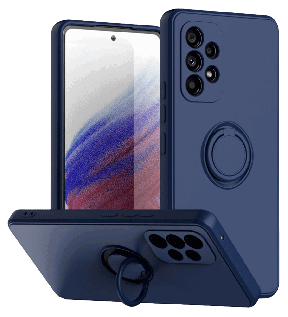 Silikone Cover med Kickstand til Samsung Galaxy A53 5G-Blå