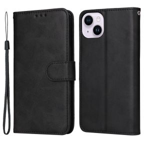 iPhone 15 Plus Flip Cover med kortholder - Sort