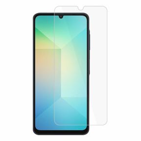 Samsung Galaxy A06 beskyttelsesglas på telefon