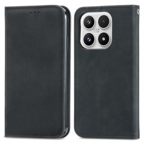 Xiaomi 17 Flip Cover med kortholder & magnetlukning i Kunstlæder – Sort