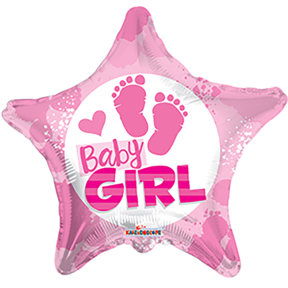 Stjerne Folieballon til Barnedåb & Babyshower