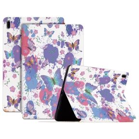 Samsung Galaxy Tab S7 FE / Tab S7+ / Tab S8+ Flip Cover - sommerfuglemønster - Lilla