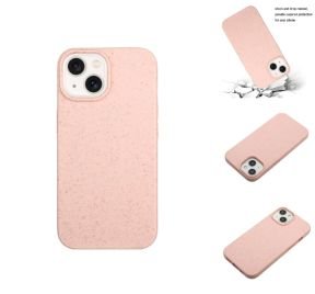 Lyserød iPhone 14 cover fremstillet af miljøvenligt materiale