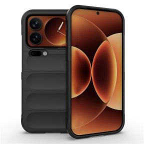 Xiaomi 17 Pro Silikone Cover med Stødabsorberende Bagside - Sort