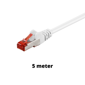 Netværkskabel LSZH Cat 6 S/FTP i Hvid-5 meter