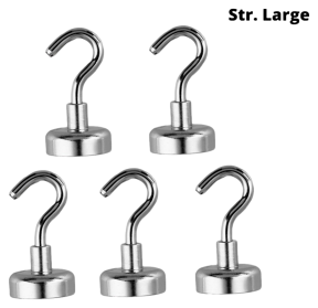 5 stk Magnetiske Kroge til Ophæng - Large