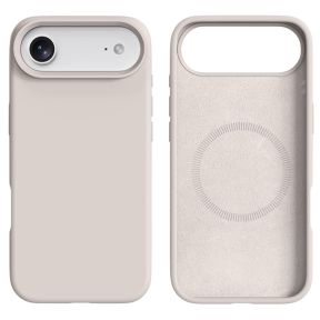 iPhone Air Silikone Cover med MagSafe og Blød Inderside - Creme Hvid