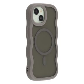 Wavy Cover til iPhone 14 Plus / 15 Plus med MagSafe - Grå