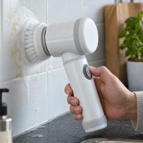 Elektrisk Rengøringsbørste - 5 udskiftelige børstehoveder - Hvid