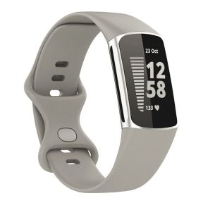 Silicone Rem til Fitbit Charge 5 / 6 - Large-Grå