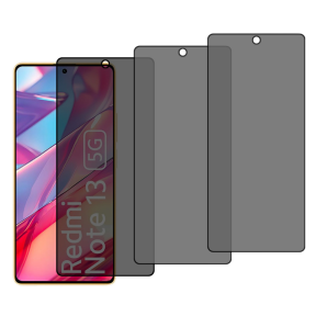 3 Stk Xiaomi Redmi Note 13 5G / 13 Pro 5G Beskyttelsesglas / Skærmbeskyttelse / Privacy Glas