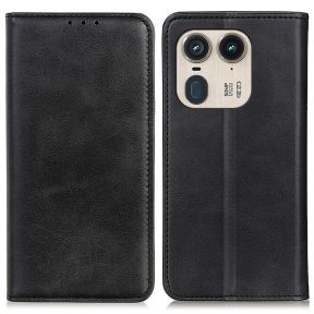 Motorola Edge 50 Ultra Læder Flip Cover - Sort