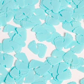 Babyfødder Konfetti til Barnedåb og Babyshower-Lyseblå