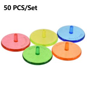 50 Stk Plast Golf Markeringsmærker - Neon Farver