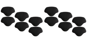 2x 3 Par Hælkapper til Sko og Sneakers, Hælindlæg i 8,5 x 5,8 cm-Sort