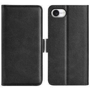iPhone 16e Læder Flip Cover - Sort