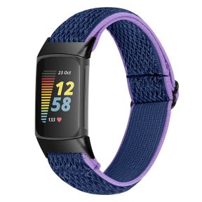 Fitbit Charge 5 / 6 Rem - flettet og justerbar - Lilla