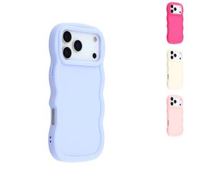 Wavy iPhone 17 Pro Silikone Cover Med Bølget Kant