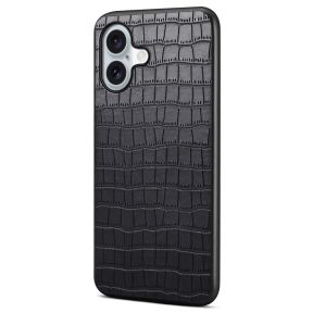 iPhone 16 cover med krokodillestruktur set bagfra
