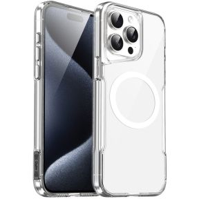 Hvidt iPhone 16 Pro beskyttelsescover bagfra