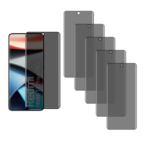 5 stk Xiaomi Redmi Note 13 Pro Plus 5G Privacy Beskyttelsesglas / Tonet Skærmbeskyttelse