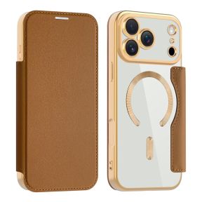 iPhone 17 Pro Flip Cover med MagSafe og Kortholder - Brun