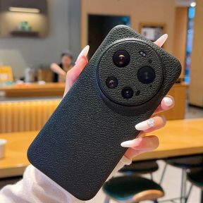 Cover til Xiaomi 17 Ultra 5G i Sort Kunstlæder