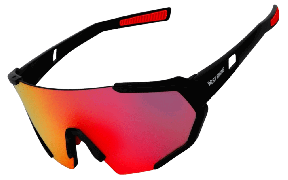 WB Merkur Solbriller med 3 Linser til Ski, Snowboard og Skiferie-Sort