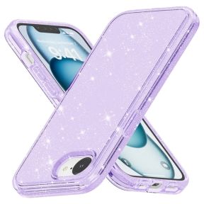 iPhone 16e Sparkling Silikone Cover - Lilla