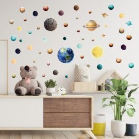 Planeter & Kosmos Wallstickers / Vægklistermærker