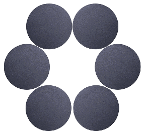6 Stk. Coasters i PU Læder Ø 10 cm-Grå