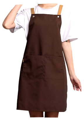 Baker Forklæde med Lommer-Brun