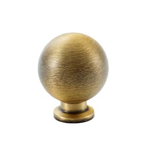 Kugle Møbellknop i Guld Patina