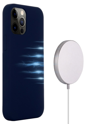 Silikone Cover med MagSafe til iPhone 14 Pro-Mørkeblå