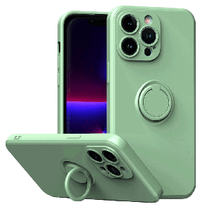 Silikone Cover med Kickstand til iPhone 14 Pro Max-Grøn