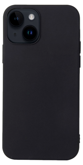 iPhone 14 Soft Matte Silikone Cover -Sort