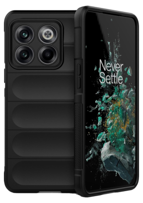 Rugged Silikone Cover til OnePlus 10T-Sort