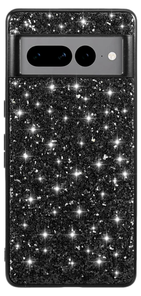 Glitter Hard Case Cover til Google Pixel 7 Pro-Sort