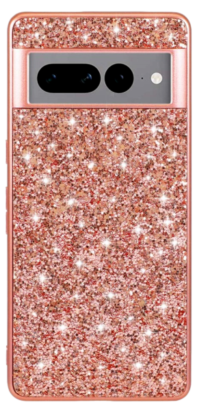 Glitter Hard Case Cover til Google Pixel 7 Pro-Rosa