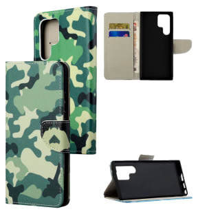 Camouflage Flip Cover til Samsung Galaxy S23 Ultra