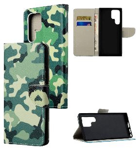 Camouflage Flip Cover til Samsung Galaxy S23 Ultra