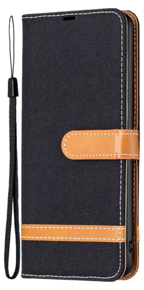 Denim Flip Cover til Samsung Galaxy A54 5G-Sort